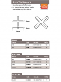 DTA CROSS SPACERS 3MM x 10000 BUCKET