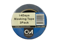 C&A MASKING TAPE BLUE 50MM X 50M/3PACK